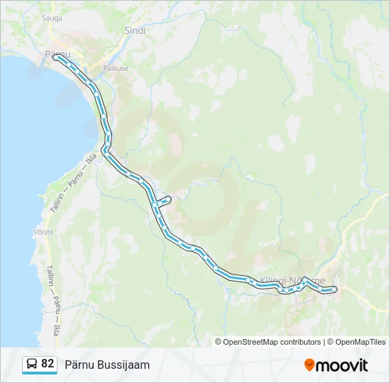 82 Bus Line Map