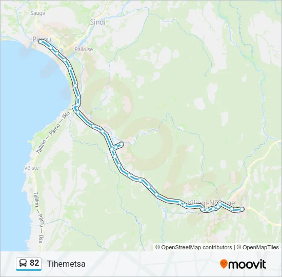 82 Bus Line Map