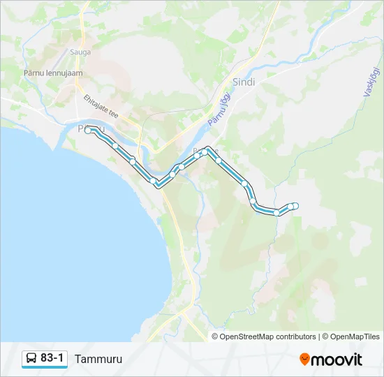 Автобус 83-1: карта маршрута