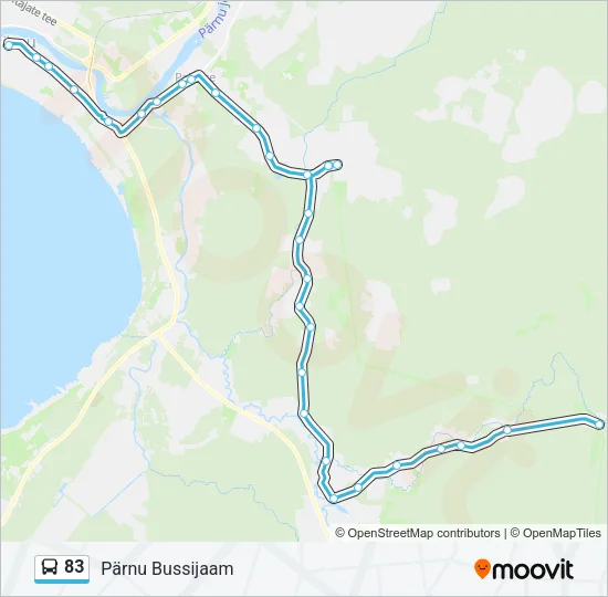 83 Bus Line Map