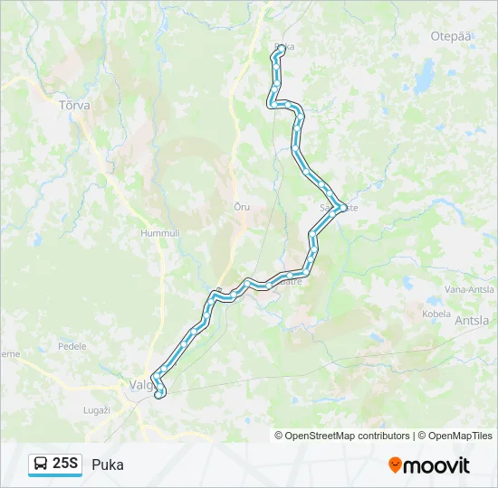 25S Bus Line Map