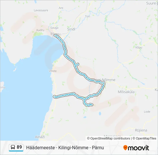 89 buss liini kaart