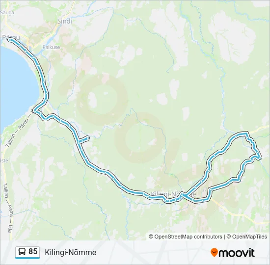 Автобус 85: карта маршрута