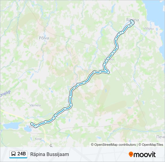 24B bus Line Map