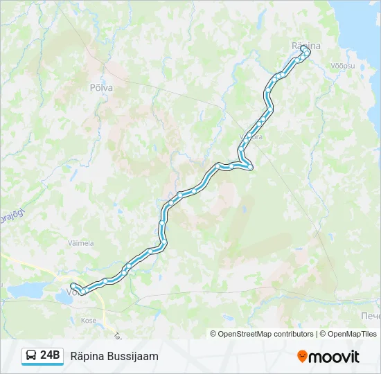 24B Bus Line Map