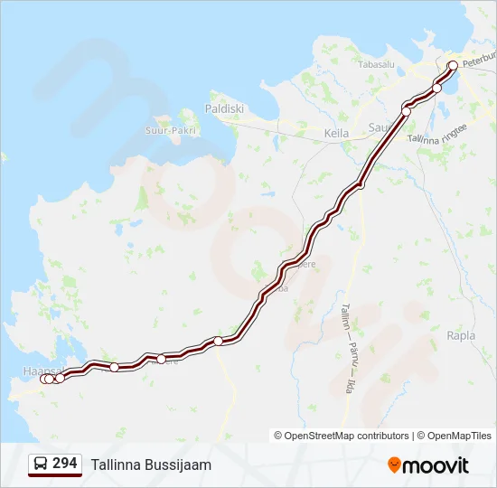 294 Bus Line Map