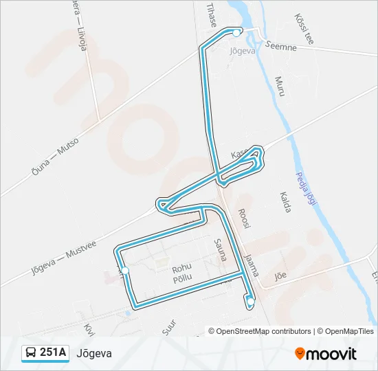251A Bus Line Map