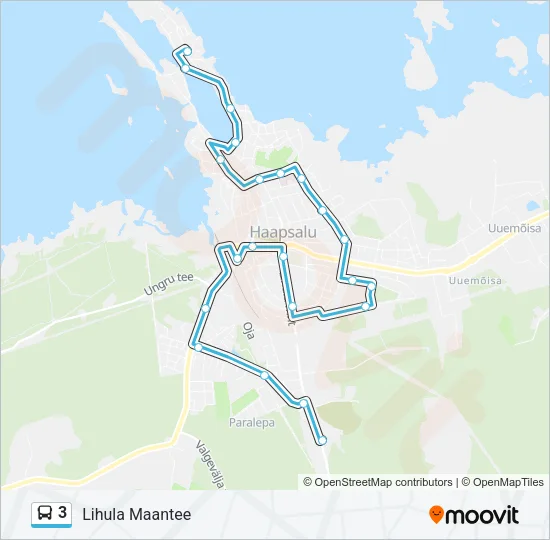 3 Bus Line Map
