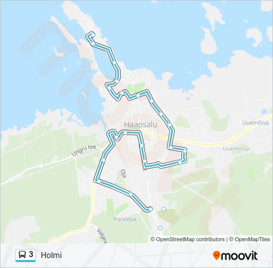 3 Bus Line Map