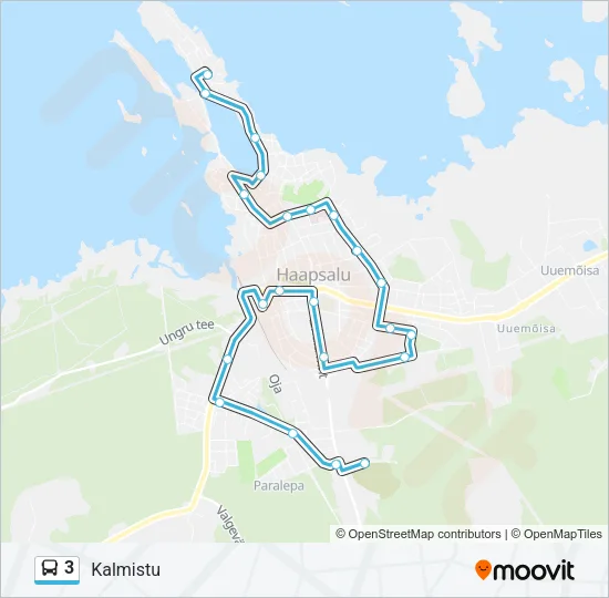 3 Bus Line Map