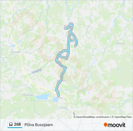 26B Bus Line Map