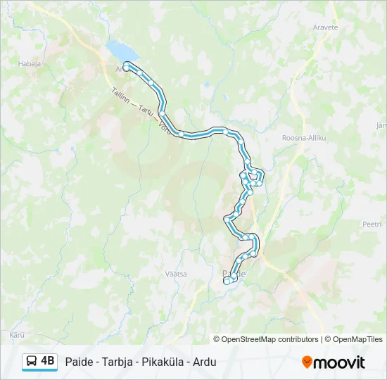 4B Bus Line Map