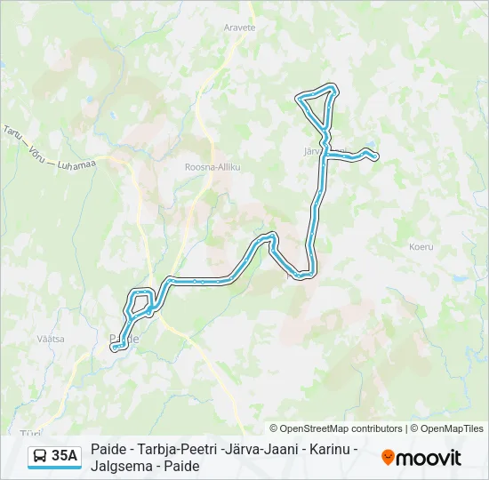 35A Bus Line Map