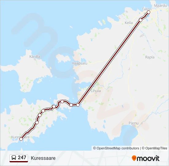 247 Bus Line Map