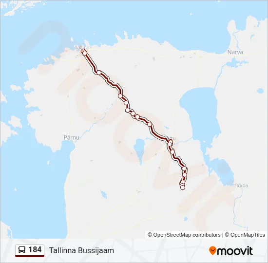 184 Bus Line Map