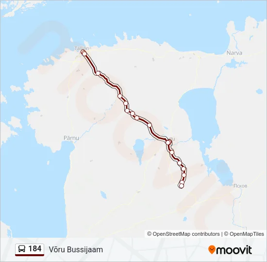 184 Bus Line Map