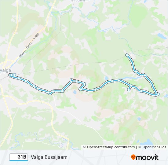 Автобус 31B: карта маршрута