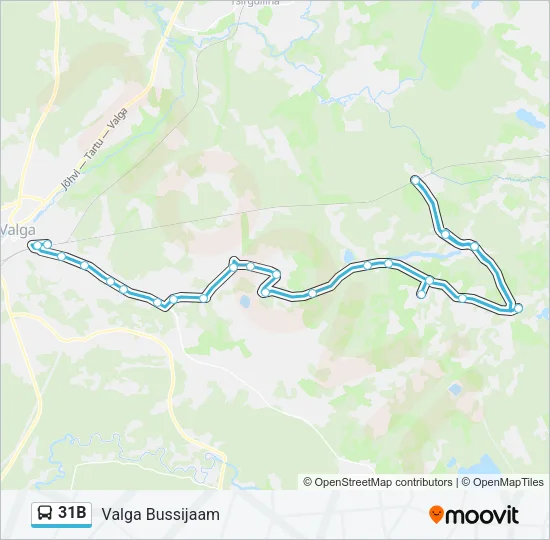 Автобус 31B: карта маршрута