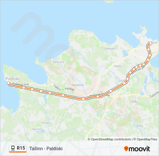 R15 Train Line Map