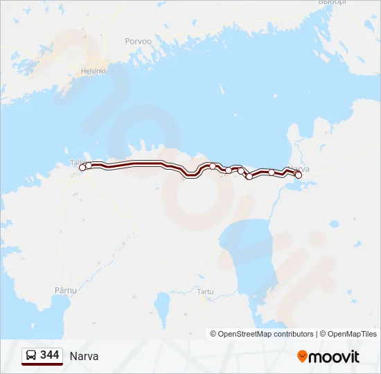 344 Bus Line Map