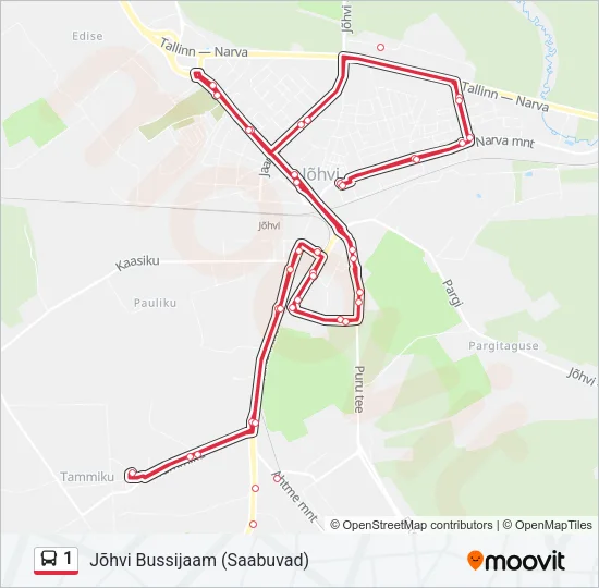 1 Bus Line Map