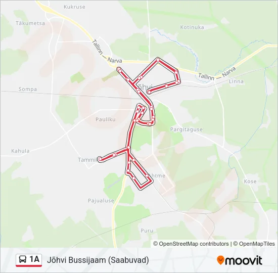 1A Bus Line Map