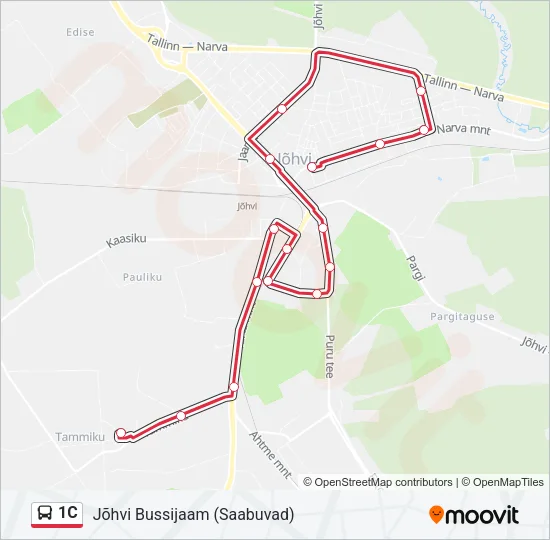 1C Bus Line Map