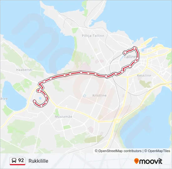 92 Bus Line Map