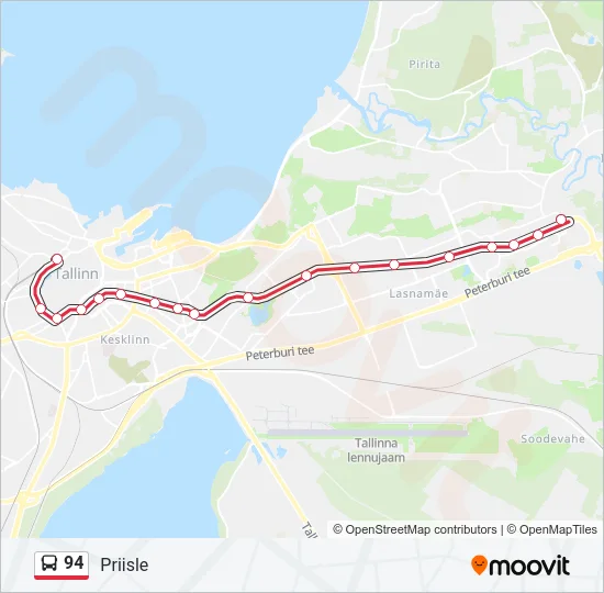 94 Bus Line Map