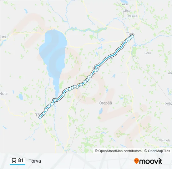 Автобус 81: карта маршрута