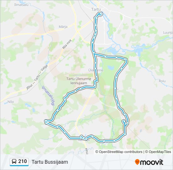  210: карта маршрута