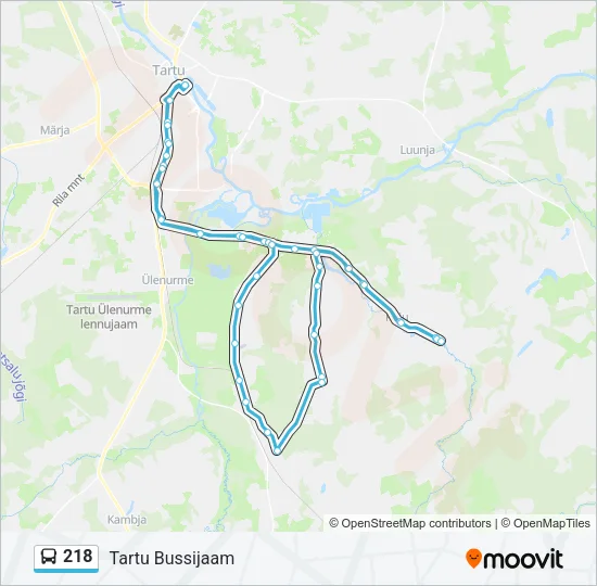 218 Bus Line Map