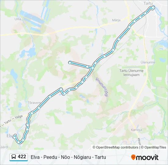 422 Bus Line Map