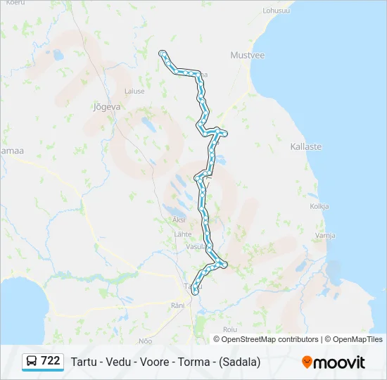 722 Bus Line Map