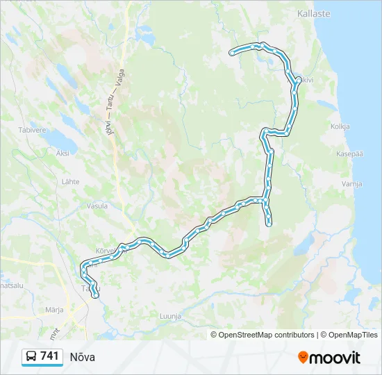 741 Bus Line Map