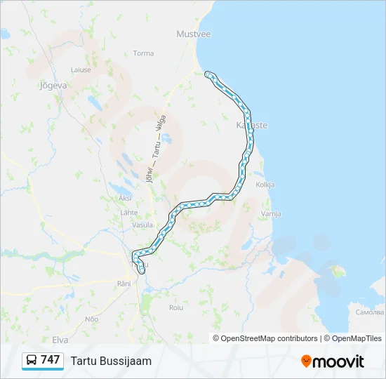 747 Bus Line Map