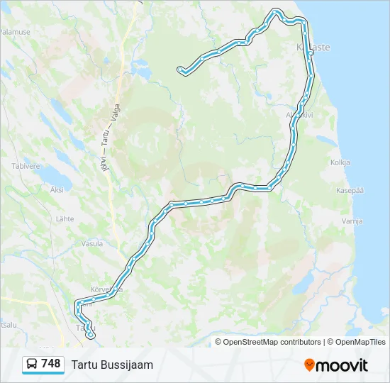 748 Bus Line Map