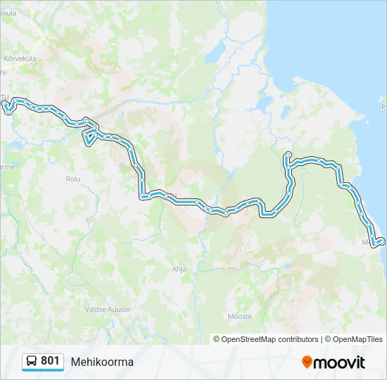 801 Bus Line Map