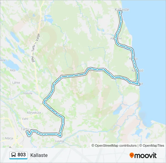 803 Bus Line Map