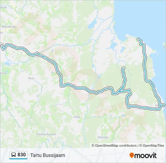830 Bus Line Map