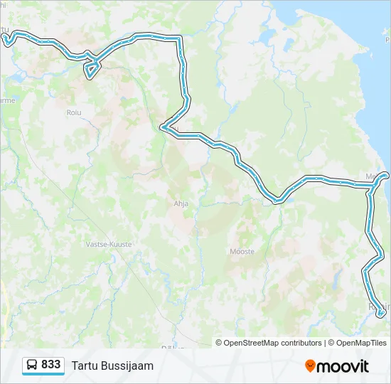 833 Bus Line Map