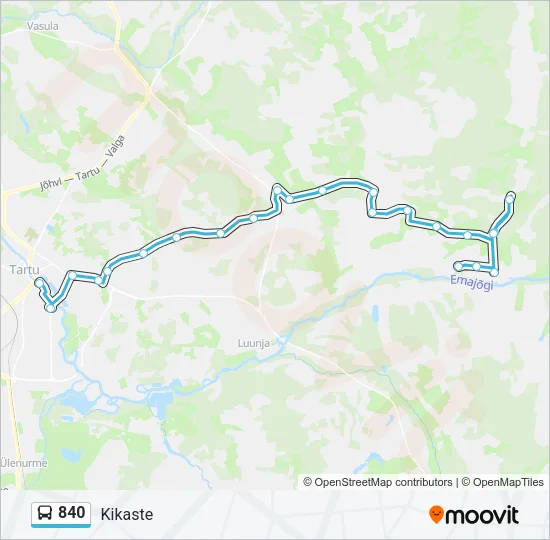 840 Bus Line Map