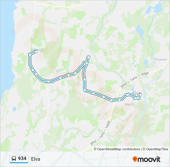 934 Bus Line Map