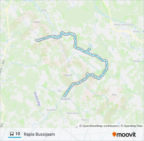 Автобус 10: карта маршрута