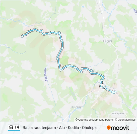 14 Bus Line Map