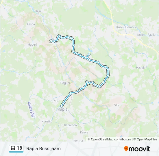 Автобус 18: карта маршрута