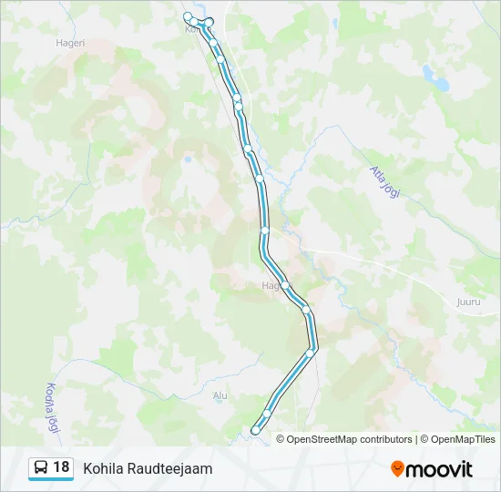 18 Bus Line Map