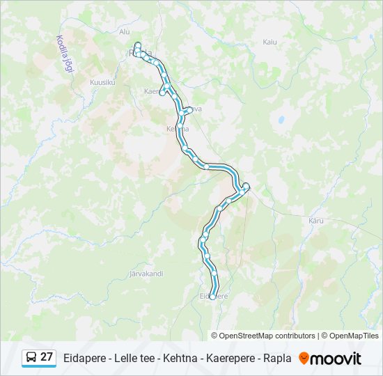 27 bus Line Map