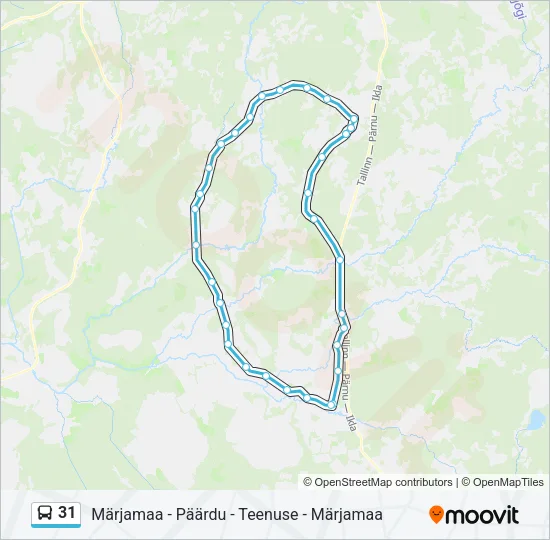Автобус 31: карта маршрута