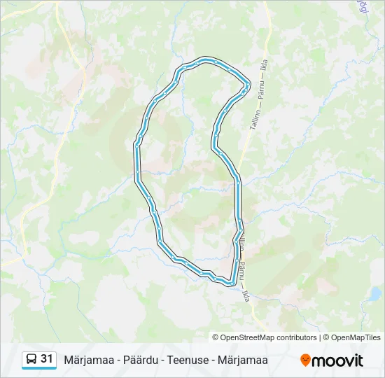 Автобус 31: карта маршрута